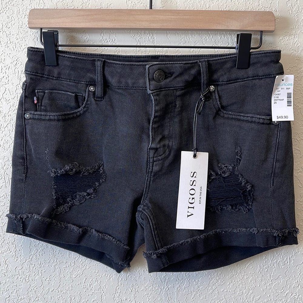 NEW! Vigoss Mid Rise Denim Shorts - 25